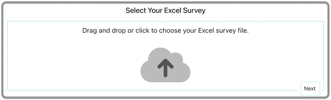 Select your excel survey with boarders